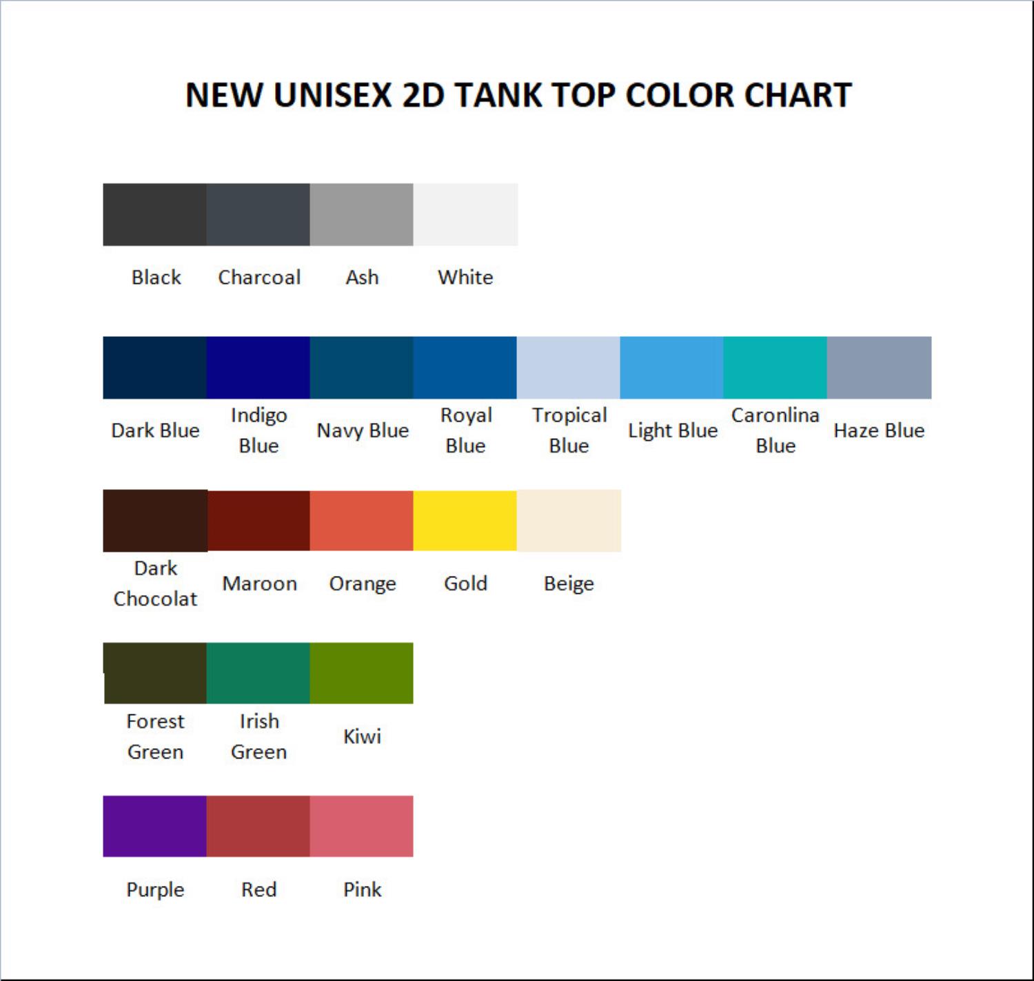 tank top color chart - Skeleton Knight In Another World Merch
