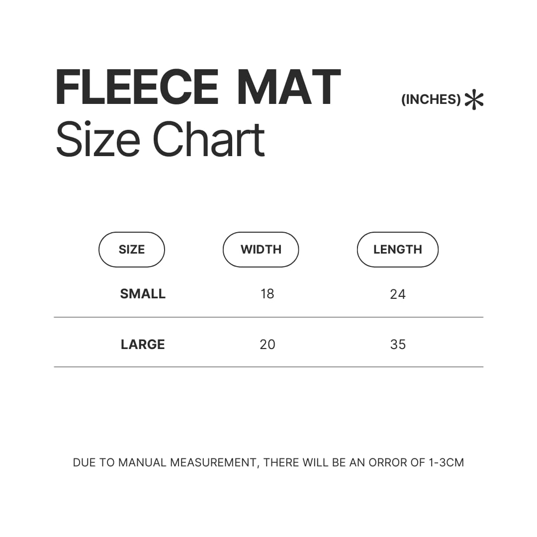 Fleece Mat Size Chart - Skeleton Knight In Another World Merch