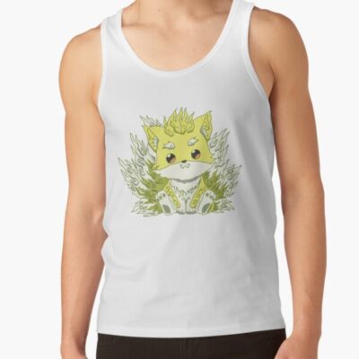 Cute Ponta In Ukiyo E A Traditional Japanese Art Style With Pastel Color From Skeleton Knight In Another World Or Gaikotsu Kishi Sama Anime Show Tank Top