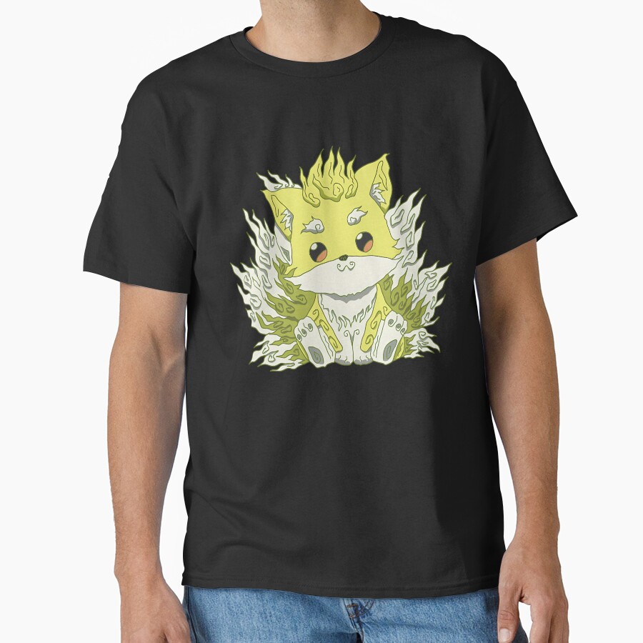 Cute Ponta In Ukiyo E A Traditional Japanese Art Style With Pastel Color From Skeleton Knight In Another World Or Gaikotsu Kishi Sama Anime Show T-shirt - Image 2