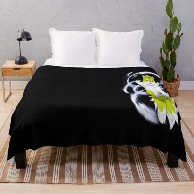 Ponta Skeleton Knight In Another World Anime Peeker Characters Throw Blanket