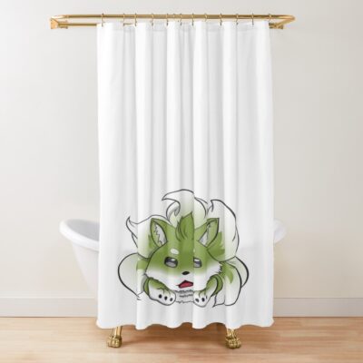 Cute Anime Mascot Shower Curtain
