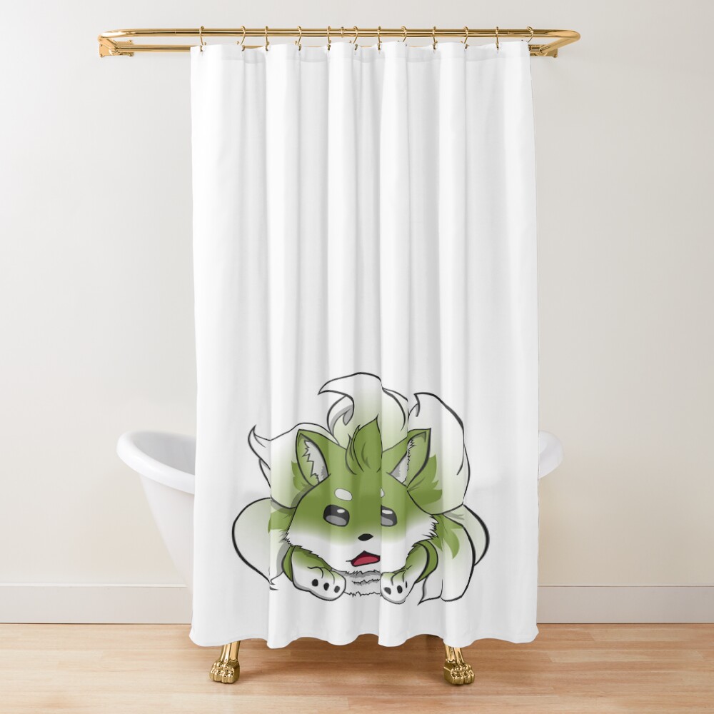 Cute Anime Mascot Shower Curtain