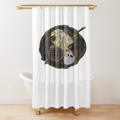 Skeleton Knight Shower Curtain