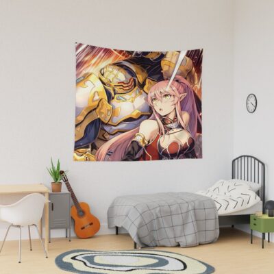 Skeleton Knight In Another World Arc And Arian Gulenis Maple Tapestry