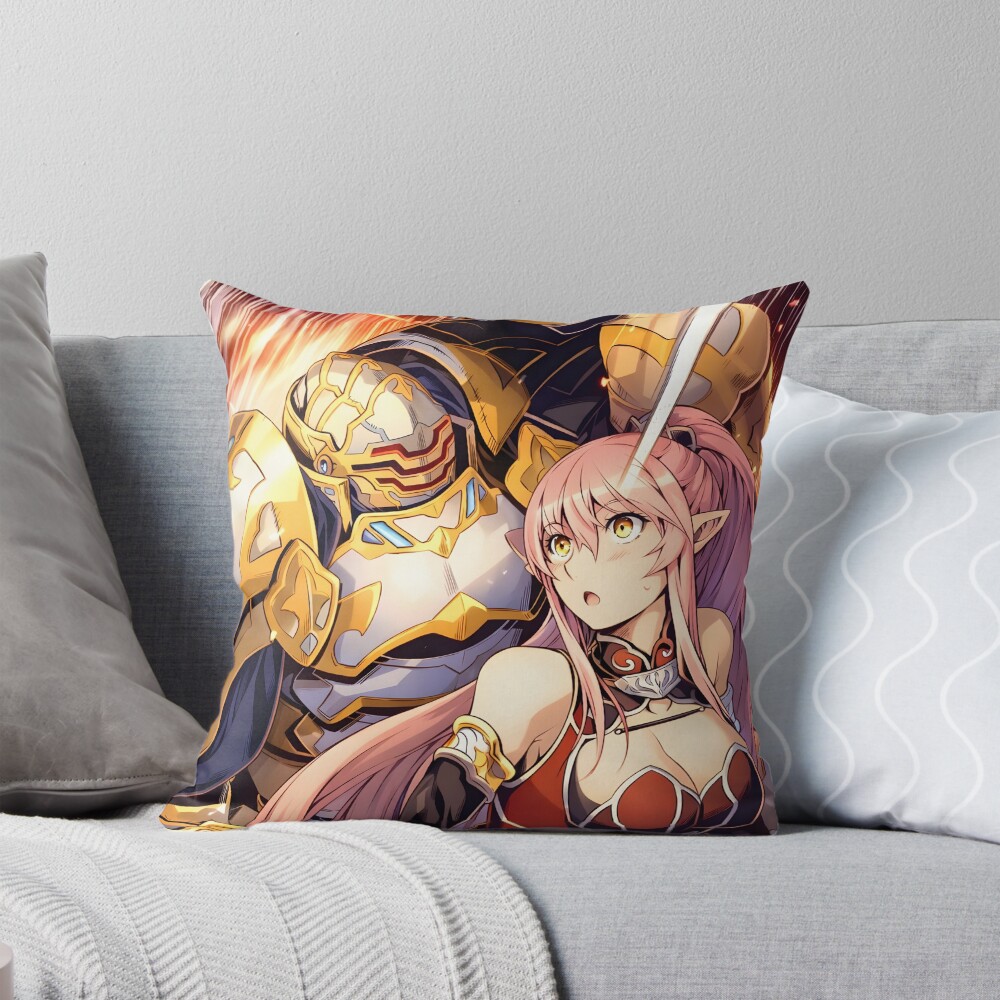 Skeleton Knight In Another World Arc And Arian Gulenis Maple Throw Pillow