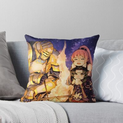 Skeleton Knight In Another World Having Fun Throw Pillow