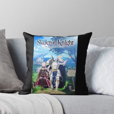 Skeleton Knight In Another World Throw Pillow