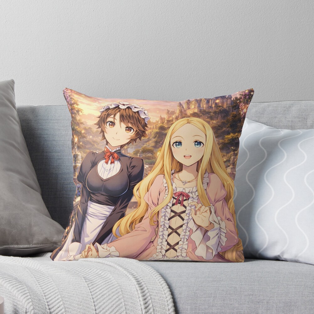 Skeleton Knight In Another World Yuriana Melor Marissa Roden Ollavu Throw Pillow